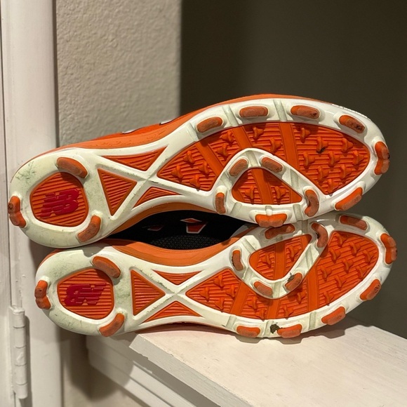 New Balance Baseball Cleats PL4040B4 Elements Black Orange Mens Size 12 - Picture 9 of 10